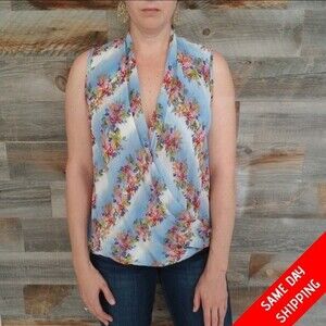 Kut From The Kloth Salina Surplice wrap sleeveless top size M ladies